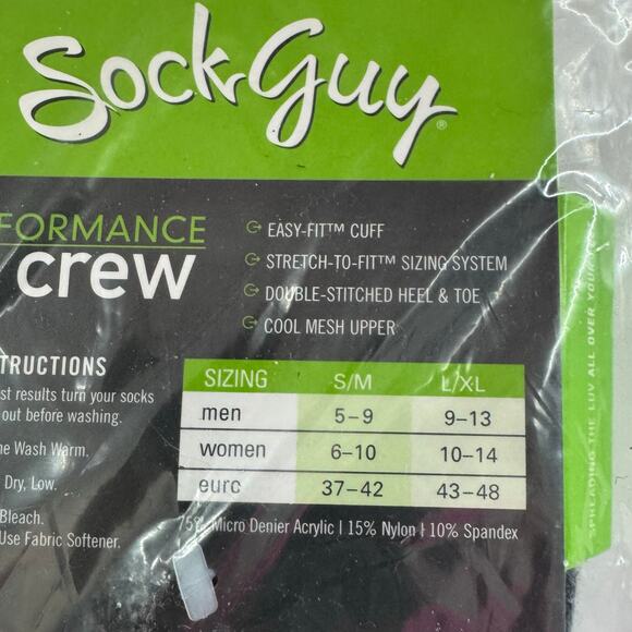 Sock Guy Performance Crew Socks  Set 3 Lacrosse Maryland/Lax Balls/Griffin L-XL - Picture 6 of 6